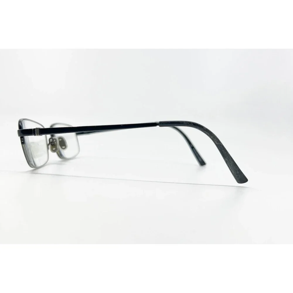 Bulova Durham Eyeglasses Mens Black Titanium Half Rim Rectangular 54-18-140